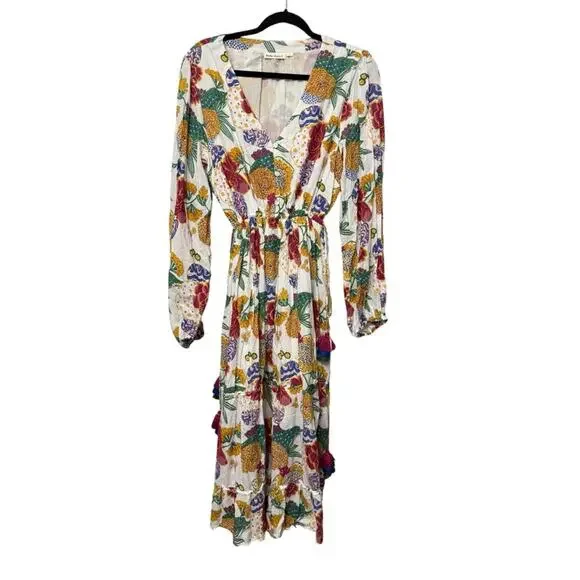Roller Rabbit Long Sleeve Floral Boho Maxi Size XL Soft Casual - Picture 5 of 5